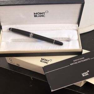 Montblanc Black and Platinum Coated Ballpoint Pen